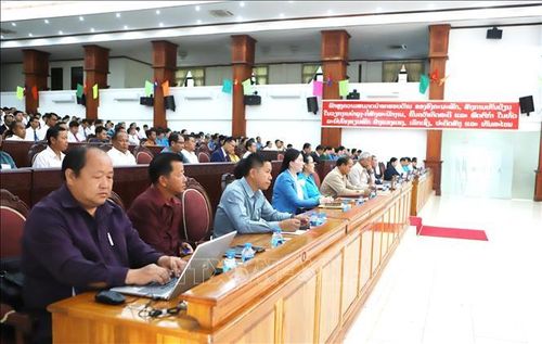 Các đại biểu tham dự Hội nghị. Ảnh: Xuân Tú/PV TTXVN tại Lào
