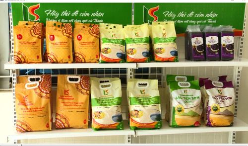 Các sản phẩm nếp cái hoa vàng Gia Miêu Ngoại Trang, xã Hà Long.
