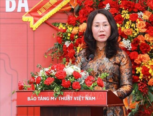 Bà Lâm Thị Phương Thanh, Bộ trưởng Bộ Văn hóa, Thể thao và Du lịch phát biểu.