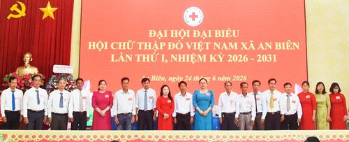 Ban Chấp hành Hội Chữ thập đỏ xã An Biên nhiệm kỳ 2026 - 2031.