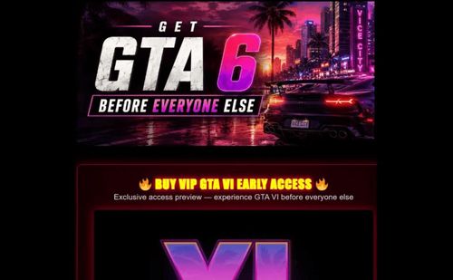 Giao diện một trang web lừa đảo cung cấp quyền truy cập sớm GTA 6.
