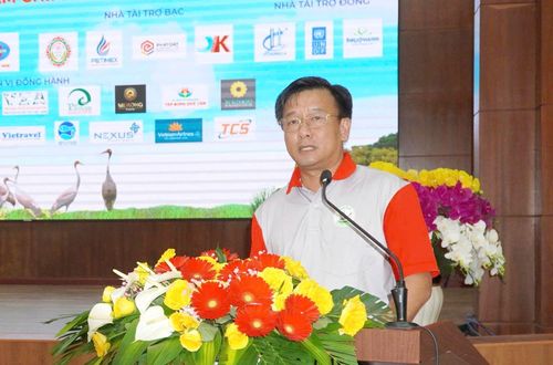 Phó Chủ tịch UBND tỉnh Đồng Tháp Nguyễn Phước Thiện phát biểu tại buổi lễ