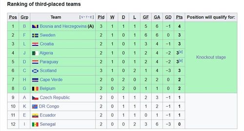  Bosnia chắc chắn nằm trong top 8 đội hạng 3 có thành tích tốt. 