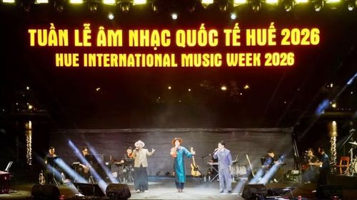 Chương trình Tuần lễ Âm nhạc Quốc tế Huế 2026 thu hút khá đông du khách trong và ngoài nước tham dự.