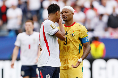 Bellingham sẽ bị FIFA điều tra vì hành vi che miệng trong trận hòa 0-0 Ghana. Ảnh: Getty Images 