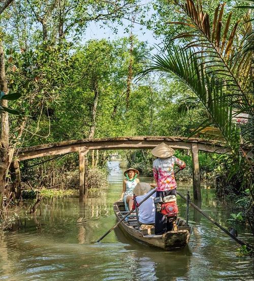 Khung cảnh miệt vườn Cần Thơ.