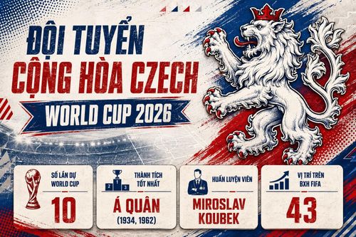 Thông tin đội tuyển Cộng hòa Czech.