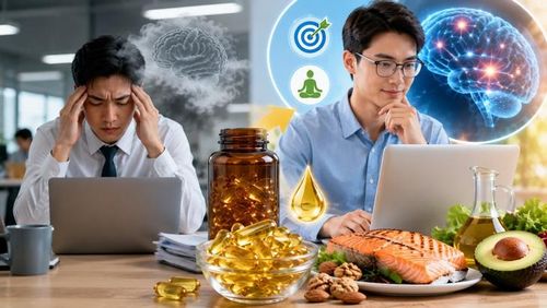 Dân văn phòng muốn hỗ trợ tập trung và giảm căng thẳng nên chọn Omega-3 theo mục tiêu, ưu tiên tỷ lệ EPA/DHA phù hợp và uống sau bữa ăn có chất béo.