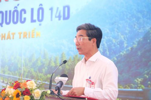 Phó Chủ tịch UBND TP Đà Nẵng Trần Chí Cường phát biểu tại lễ khởi công. Ảnh: NT.