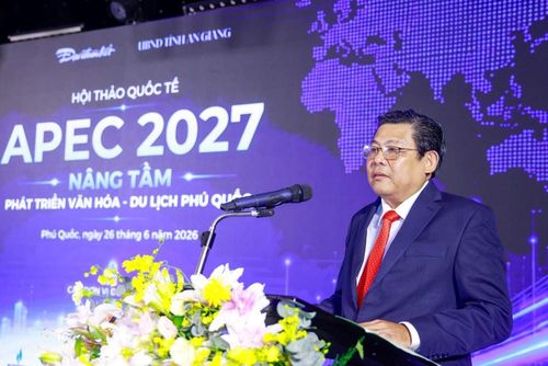 Ông Ngô Công Thức, Phó Chủ tịch UBND tỉnh An Giang phát biểu tại Hội thảo