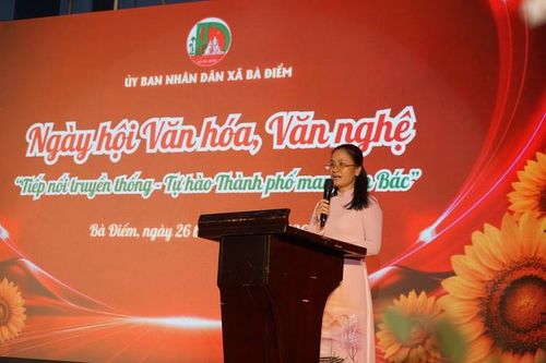 Bà Trần Thúy Hương chia sẻ Ngày hội là dịp giáo dục truyền thống và lan tỏa niềm tự hào về Thành phố mang tên Bác.