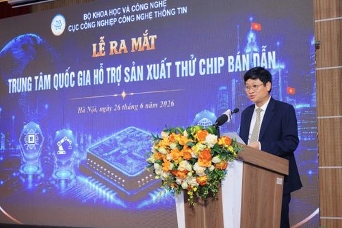  Nguyễn Khắc Lịch, Cục trưởng Cục Công nghiệp công nghệ thông tin phát biểu tại buổi lễ. Ảnh: TUẤN MINH 