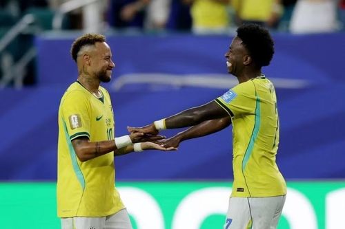Brazil cũng góp mặt trong danh sách những kỷ lục đáng chú ý nhờ Vinicius Jr (Ảnh: Goal).