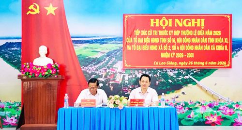 Đại biểu HĐND tỉnh tiếp xúc cử tri xã Cù Lao Giêng.