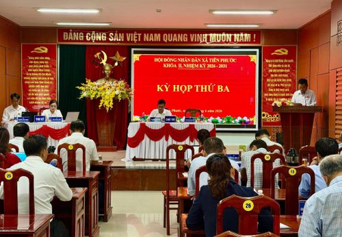 HĐND xã Tiên Phước khóa II, nhiệm kỳ 2026 - 2031 tổ chức Kỳ họp thứ ba nhằm xem xét, quyết định các nội dung thuộc thẩm quyền theo quy định. Ảnh: D.Lệ