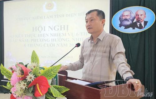 Lãnh đạo Sở Nông nghiệp và Môi trường phát biểu tại hội nghị.
