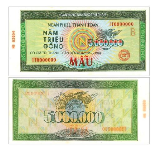 Ngân phiếu thanh toán 5.000.000 đồng