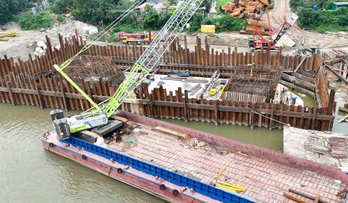 Tính đến nay đơn vị đã triển khai thi công hơn 40 móng trụ.