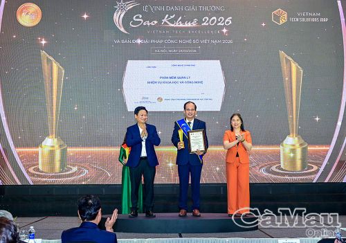 Giải thưởng Sao Khuê là lời khẳng định cho năng lực tự chủ số của nền hành chính công tại Cà Mau.