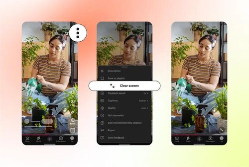 Giao diện YouTube Shorts mới với chế độ "Clear Screen". (Nguồn: Youtube)