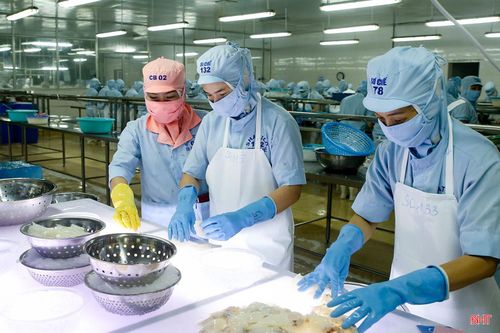 Chị Kim Lành (ngoài cùng bên trái) có nhiều sáng kiến hữu ích trong công việc.