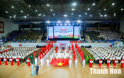 Toàn cảnh Lễ khai mạc Đại hội Thể dục thể thao tỉnh Thanh Hóa lần thứ X.