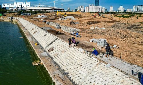 Sau khi hoàn thành, hồ điều hòa Phú Đô dự kiến sẽ hỗ trợ xử lý khoảng 8 điểm ngập úng trên các tuyến đường xung quanh.