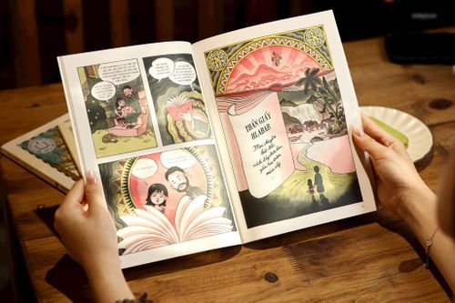 Tranh vẽ đặc sắc của họa sĩ Tạ Huy Long. Ảnh: NXB Kim Đồng
