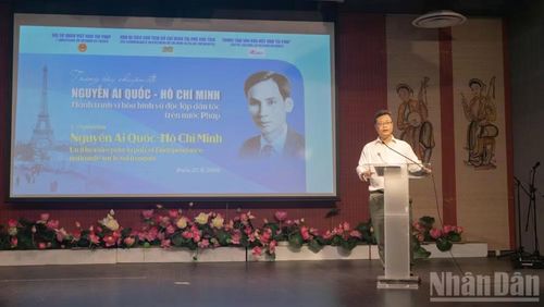 Đại sứ Việt Nam tại Pháp Trịnh Đức Hải phát biểu tại chương trình.
