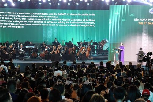 Phó Thủ tướng Phạm Thị Thanh Trà phát biểu tại lễ khai mạc Liên hoan phim châu Á Đà Nẵng lần thứ IV.