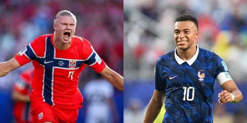 Hai ngôi sao trẻ đang chói sáng: Erling Haaland và Kylian Mbappe. Ảnh: Getty.