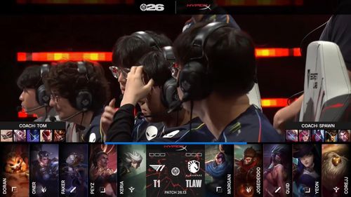 T1 mở màn giải đấu MSI 2026 với chiến thắng thuyết phục trước đương kim Á quân mùa Xuân khu vực Bắc Mỹ. Ảnh: LOL eSports. 