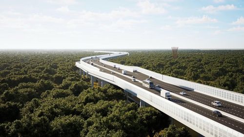 Phối cảnh dự án đường trên cao xuyên rừng Mã Đà.