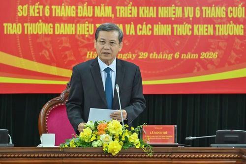 Đồng chí Lê Minh Trí kết luận hội nghị. (Ảnh: THỦY NGUYÊN)