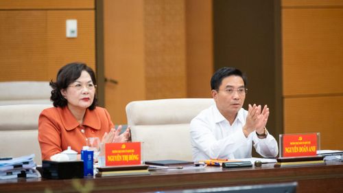 Phó Chủ tịch Quốc hội Nguyễn Thị Hồng, Phó Chủ tịch Quốc hội Nguyễn Doãn Anh dự hội nghị. Ảnh: CẨM HÀ