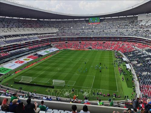 Bên trong sân vận động Azteca (Banorte) tại thủ đô Mexico City. Ảnh: Phương Lan/TTXVN
