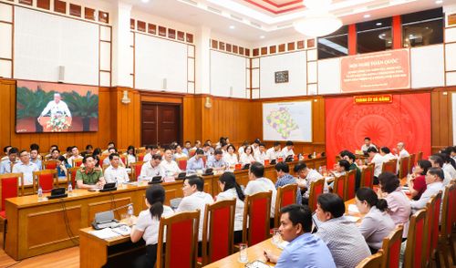 Quang cảnh hội nghị điểm cầu thành phố Đà Nẵng. Ảnh: NGỌC PHÚ