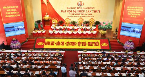 Đại hội đại biểu Đảng bộ tỉnh Lâm Đồng lần thứ I, nhiệm kỳ 2025 - 2030 được tổ chức tại Học viện Lục quân.
