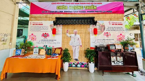 Trong chương trình, phường Bình Thạnh cũng ra mắt Không gian văn hóa Hồ Chí Minh tại chùa Hương Thiền.