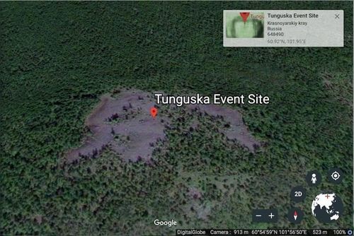 Địa điểm vụ nổ Tunguska. (Ảnh: Google Earth)