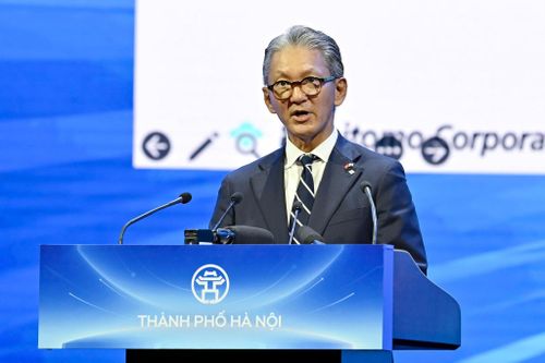 ông Manabu Hamamoto phát biểu tại hội nghị. Ảnh: Viết Thành