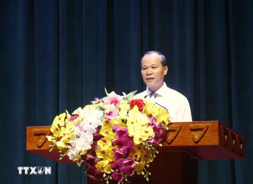 Phó Chủ tịch Thường trực Ủy ban Nhân dân tỉnh Bắc Ninh Mai Sơn phát biểu tại Kỳ họp. (Ảnh: Thanh Thương/TTXVN)