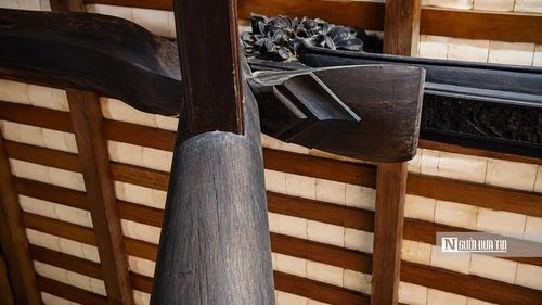 Điều làm nên giá trị đặc biệt của Nhà trăm cột không chỉ nằm ở quy mô mà còn ở nghệ thuật chạm khắc gần như phủ kín toàn bộ hệ thống vì kèo, xuyên, xà và cột. Mỗi mảng chạm là một tác phẩm nghệ thuật với những đường nét mềm mại, tinh xảo. Các đề tài truyền thống như Tứ linh (Long - Lân - Quy - Phượng), Tứ quý (Mai - Lan - Cúc - Trúc), Bát quả... được thể hiện sống động trên nền gỗ quý.