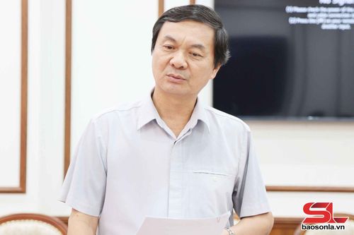 Đồng chí Ngô Minh Tuấn, Vụ trưởng, Trưởng Ban Xây dựng Đảng phát biểu tại cuộc làm việc.
