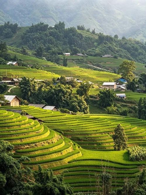 Ruộng bậc thang và những bản làng vùng cao Lào Cai - không gian văn hóa được gìn giữ, phát huy thông qua các phong trào thi đua xây dựng nông thôn mới và phát triển cộng đồng. Ảnh: Việt Ánh