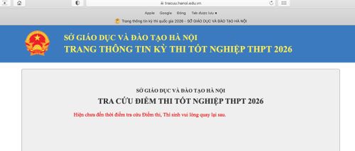 Sở GD&amp;ĐT 34 tỉnh, thành phố công bố điểm thi của thí sinh trên cổng thông tin điện tử của từng địa phương. (Ảnh: Giao diện tra cứu điểm thi của Sở GD&amp;ĐT Hà Nội).