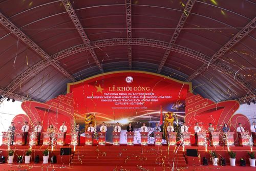  TP.HCM chính thức khởi công 8 công trình, dự án trọng điểm chào mừng kỷ niệm 50 năm ngày Thành phố Sài Gòn - Gia Định chính thức vinh dự mang tên Chủ tịch Hồ Chí Minh (2/7/1976-2/7/2026). Ảnh: Duy Hiệu. 
