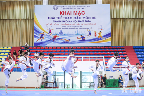  Một màn đồng diễn võ thuật. 