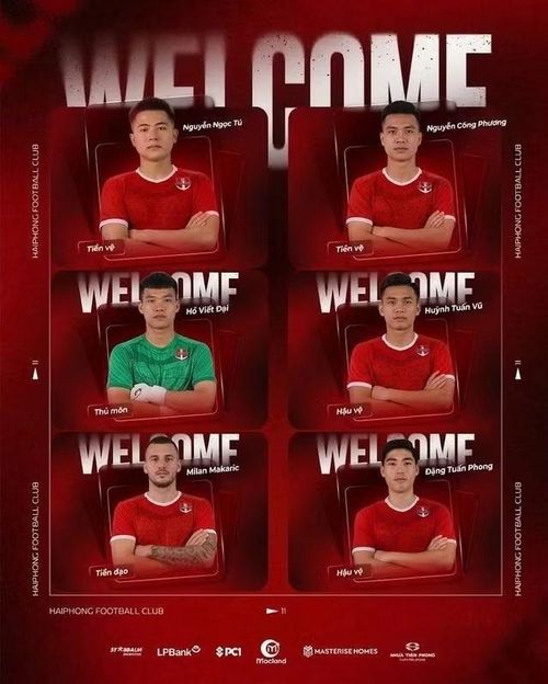 CLB Hải Phòng cũng chiêu mộ cùng lúc 6 tân binh chuẩn bị cho mùa giải V-League 2026/27. Ảnh: Internet.