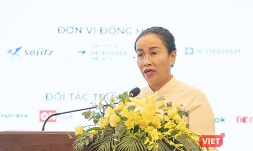 Bà Nguyễn Thị Anh Thi, Phó Chủ tịch UBND TP Đà Nẵng phát biểu tại hội thảo. Ảnh XM.